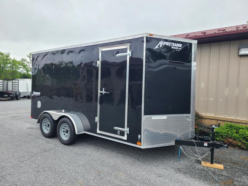 7 x 14 Homesteader Intrepid V-Nose Cargo 7k **Black w/6