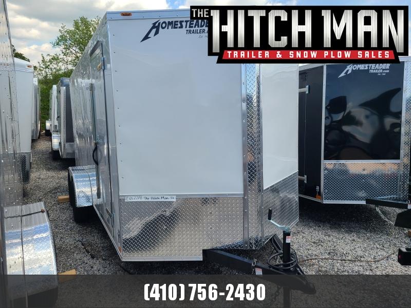 7 x 16 Homesteader Intrepid V-Nose 7k ***White w/6" Extra Height & Ramp Door 7 x 16 Homesteader Intrepid V-Nose 7k ***White w/6" Extra Height & Ramp Door