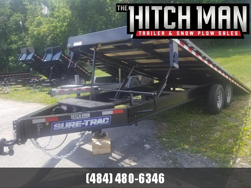 8.5 x 22 Sure-Trac HD Power-Tilt Deck Over Equipment Trailer 15K 8.5 x 22 Sure-Trac HD Power-Tilt Deck Over Equipment Trailer 15K