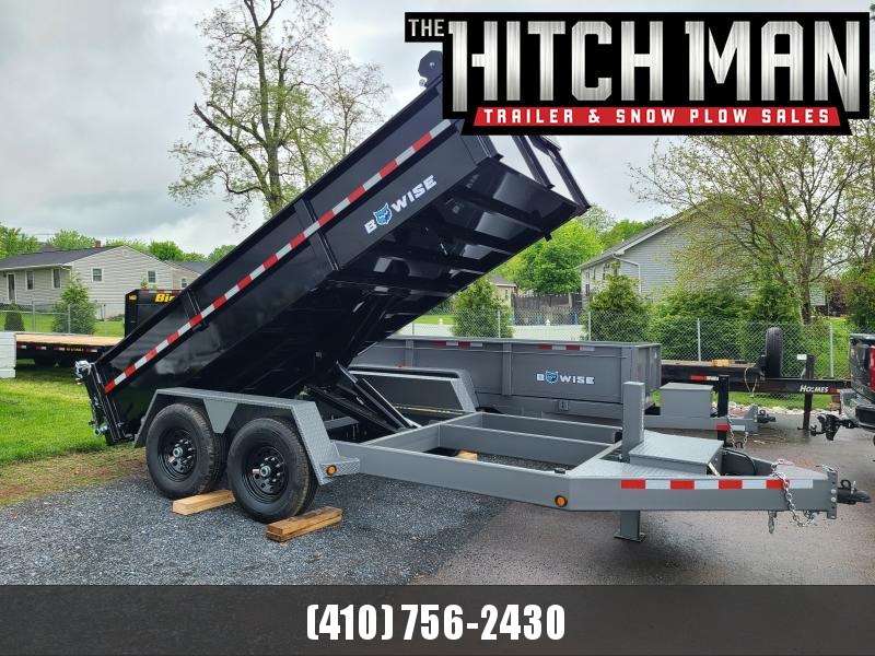7 x 14 B-WISE HD Low Profile 15K Dump Trailer **Black w/Hammertone Gray Frame, Tarp Kit, Stab. Jacks, 110v Charger 7 x 14 B-WISE HD Low Profile 15K Dump Trailer **Black w/Hammertone Gray Frame, Tarp Kit, Stab. Jacks, 110v Charger