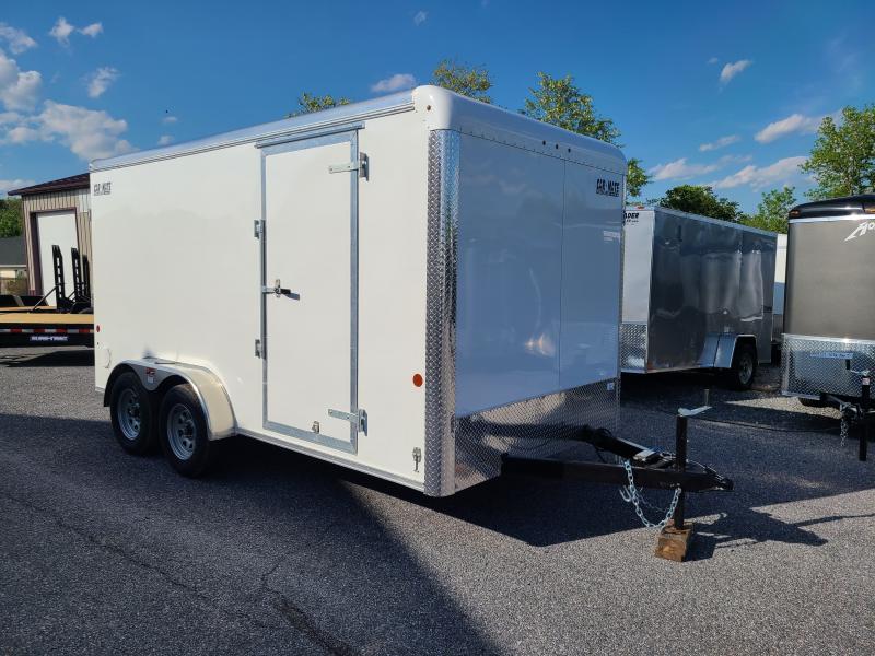 7 x 14 Car-Mate Custom Cargo 7k **White w/ 6" Extra Height & Ramp Door 7 x 14 Car-Mate Custom Cargo 7k **White w/ 6" Extra Height & Ramp Door