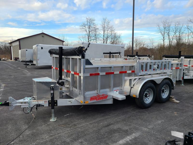 7 x 14 High Country HD Aluminum Dump Trailer, 14K GVWR  ***Includes 24" Sides, 7k Drop Axles, 8k Ramp Kit, Tarp Kit, Spare Mount, D-Rings