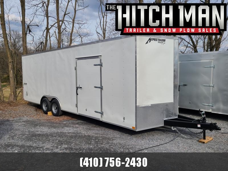 8.5' x 24' Homesteader Intrepid V-Nose Cargo Trailer, 10K **White w/6" Extra Height 8.5' x 24' Homesteader Intrepid V-Nose Cargo Trailer, 10K **White w/6" Extra Height