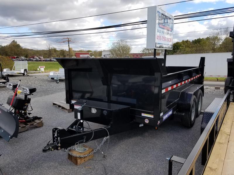 7 x 12 Sure Trac Dual Ram HD Dump Trailer 12k w/ Tarp Kit Installed
