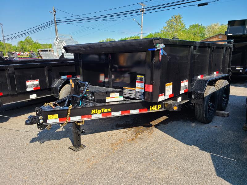 7 X 12 Big Tex 3' High Side HD Low Profile Dump Trailer, 14k GVWR **Scissor Hoist, Tarp Kit, 110v Batt Charger, 36" Sides