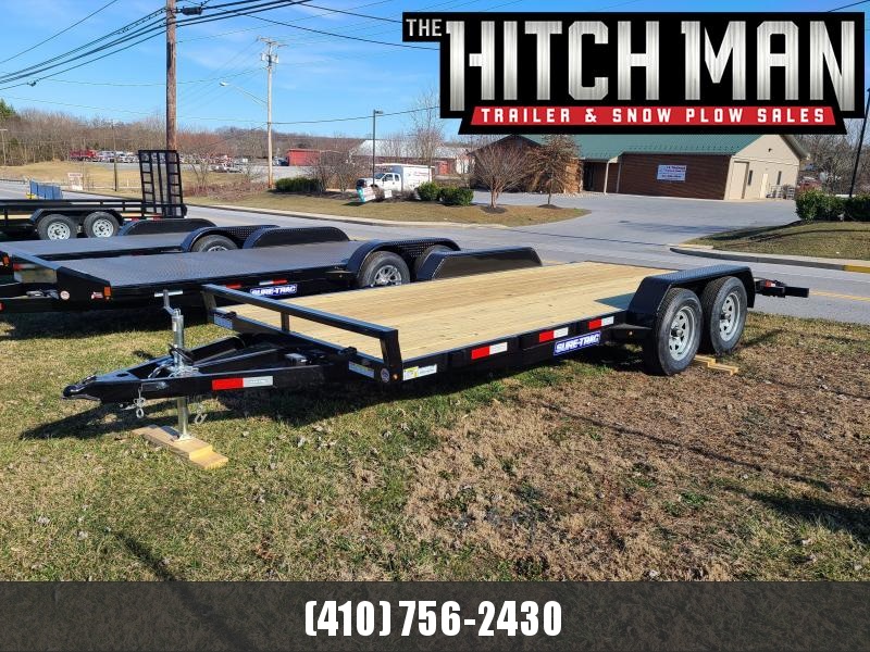 7 x 18 Sure-Trac 7k Wood Deck Car Hauler 7 x 18 Sure-Trac 7k Wood Deck Car Hauler