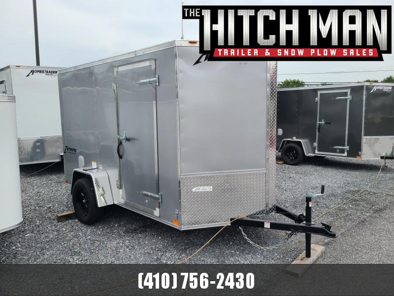 6 x 10 Homesteader Intrepid V-Nose Cargo Trailer, 3k *Silver w/ Ramp Door Package 6 x 10 Homesteader Intrepid V-Nose Cargo Trailer, 3k *Silver w/ Ramp Door Package