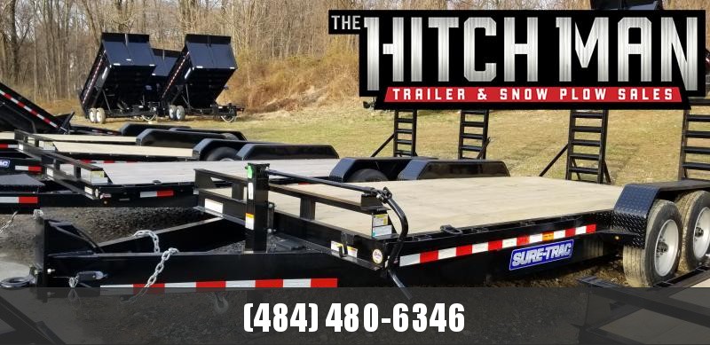 7 x 18 Sure-Trac Implement Equipment Trailer 16k 7 x 18 Sure-Trac Implement Equipment Trailer 16k
