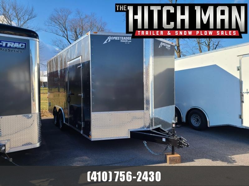 8.5 x 18 Homesteader Intrepid V-Nose 7k ***Charcoal Gray w/6" Extra Height 8.5 x 18 Homesteader Intrepid V-Nose 7k ***Charcoal Gray w/6" Extra Height