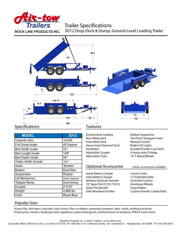 new Dump Trailers Air Tow  for sale, in Taneytown, MD Thumbnail 12