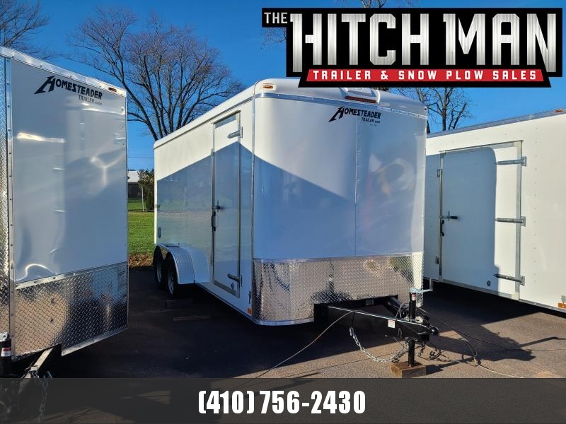 7 x 16 Homesteader Challenger Cargo 7k ***White w/6" Extra Height & Ramp Door 7 x 16 Homesteader Challenger Cargo 7k ***White w/6" Extra Height & Ramp Door