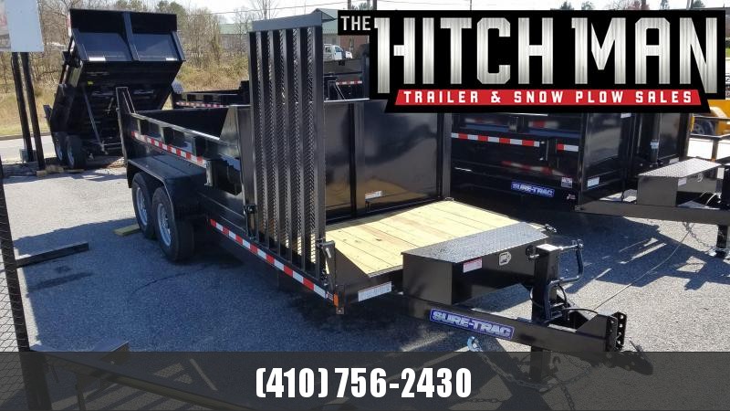 7 X 12+4 Sure-Trac HD 14K Scissor Dump w/Stationary Deck 7 X 12+4 Sure-Trac HD 14K Scissor Dump w/Stationary Deck