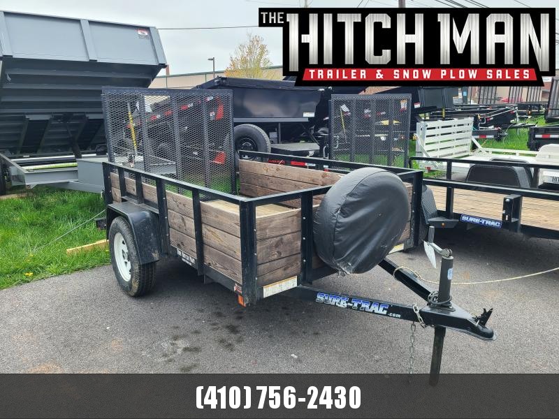 5 x 8 Used 2012 Sure-Trac 3 Board High Side Utility Trailer 3K 5 x 8 Used 2012 Sure-Trac 3 Board High Side Utility Trailer 3K