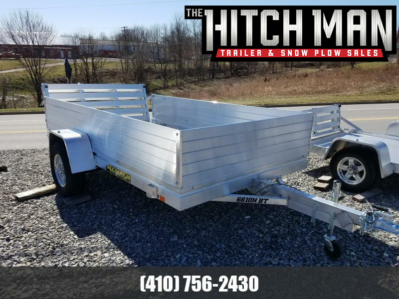 5' 8" x 10' Aluma 6810H Aluminum Utility Trailer 3K w/ Bi-Fold Rear ...