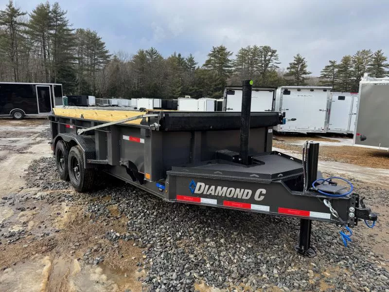 2026 Diamond C Trailers 7x14 Pacesetter 14.9K Tele Dump Trailer w/Wireless Remote & Hyd Jack