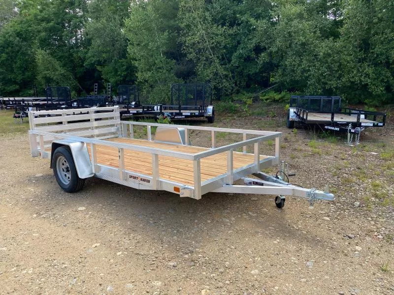 2026 Sport Haven 6x12 Aluminum Utility Trailer w/Bi-Fold Ramp