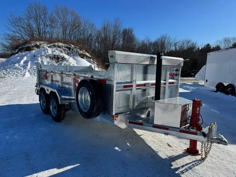 2026 N&N Trailers 7x14 Galvanized 17.6K Dump Trailer w/Hydraulic Jack & Tarp Kit