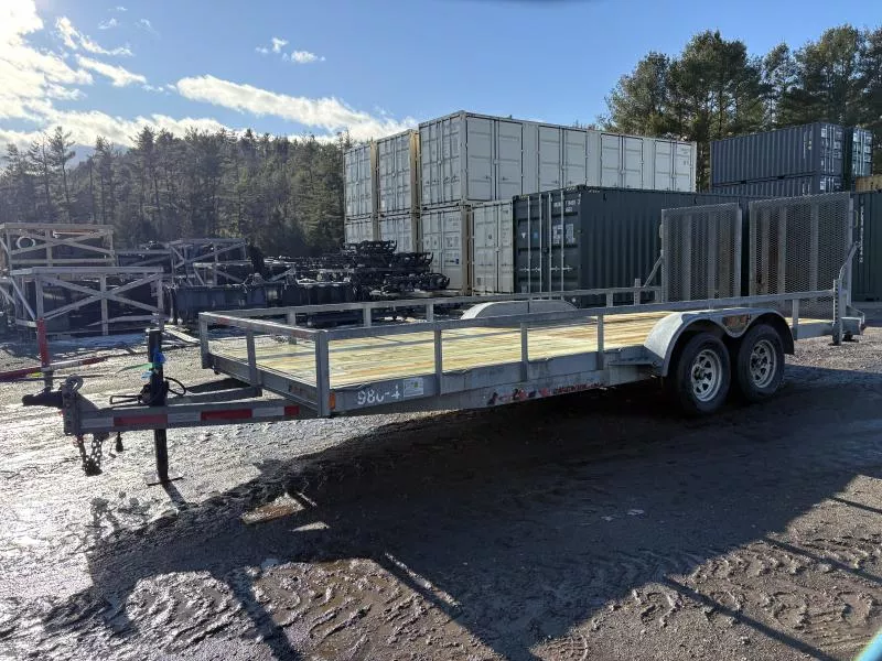 2017 N&N Trailers 7x18 7K Galvanized Car Hauler w/Ramps & Rear Stabilizer Jacks 