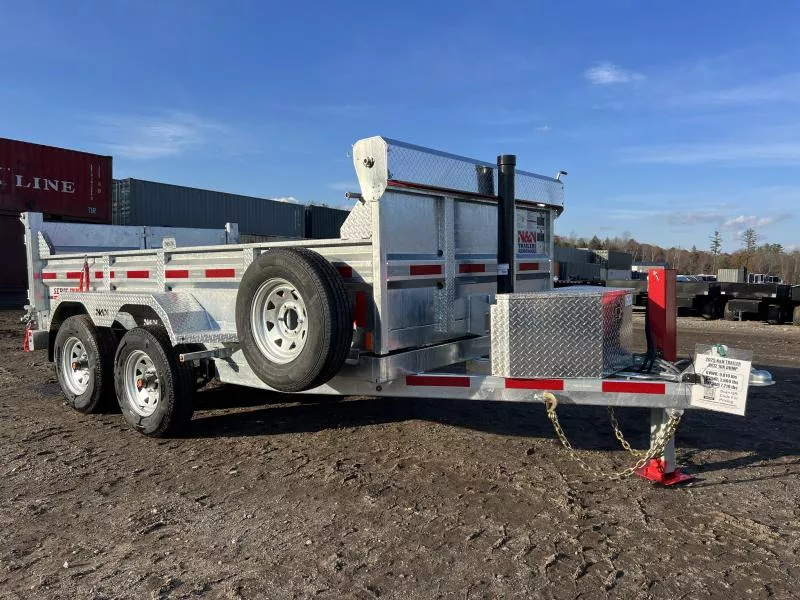 2025 N&N Trailers 6x12 10K Galvanized Dump Trailer w/Spare Mount, Spare Tire, & Hydraulic Jack 