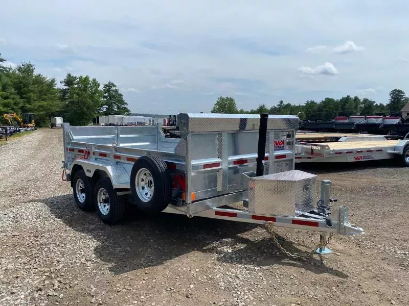 2026 N&N Trailers 7x12 Galvanized 10K Dump Trailer w/Tarp Kit & Ramps