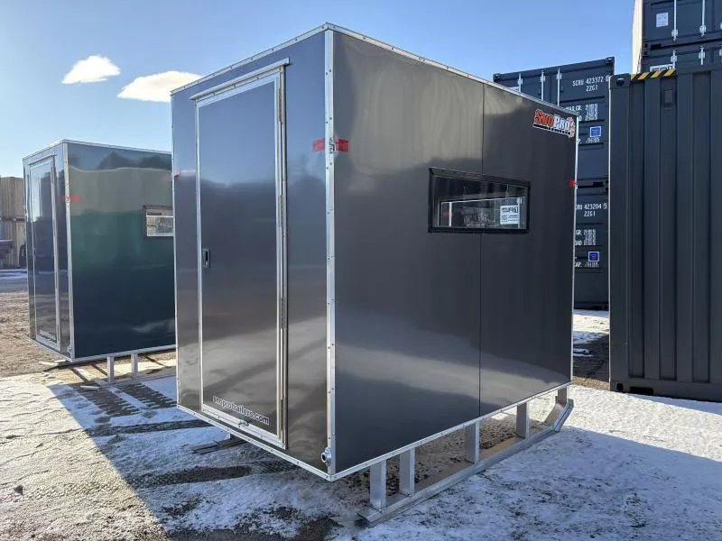 2026 SnoPro Trailers  5x8 Aluminum Ice Shack w/Tow Hitch & Skis 