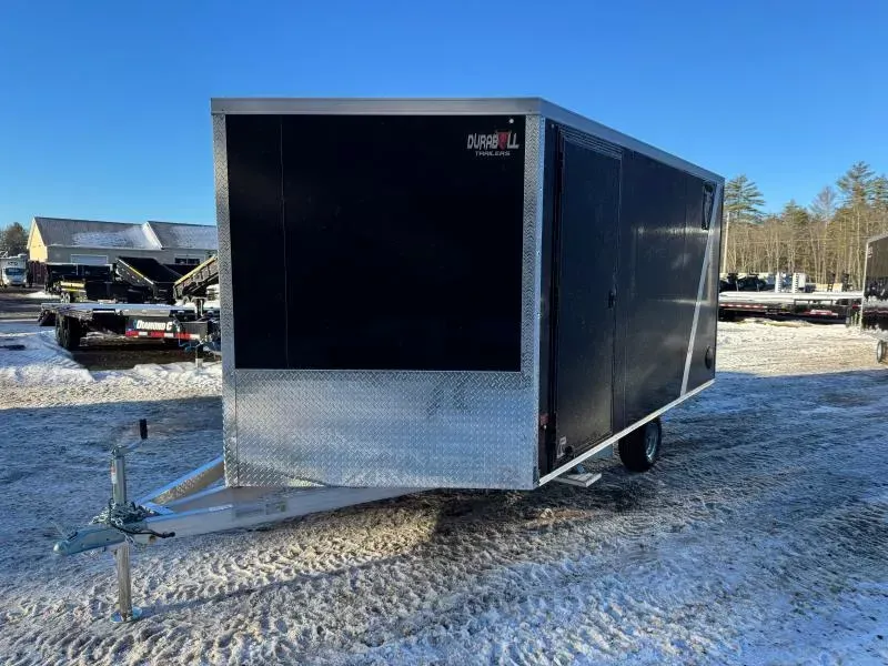 2026 Durabull Trailers 101x12 Aluminum Enclosed 2-Place Multi-Sport Snowmobile Trailer w/Galv Axle & Wheels