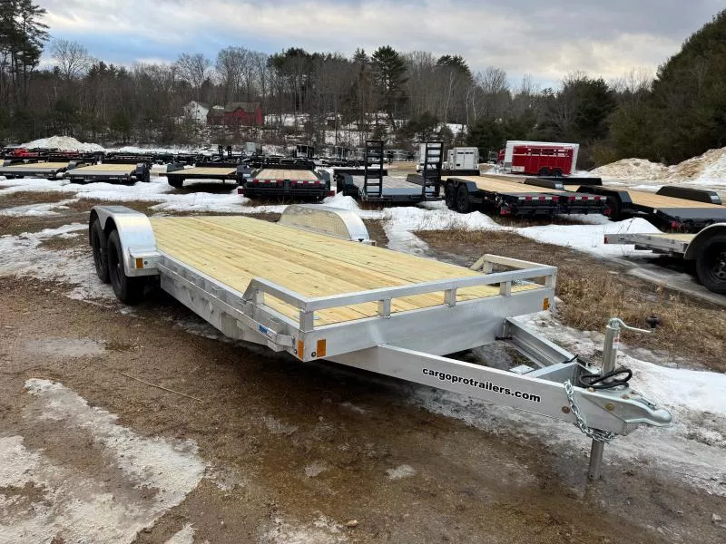 2026 CargoPro Trailers 7x20 Aluminum Economy Wood Deck 7K Car Hauler w/Removable Fender