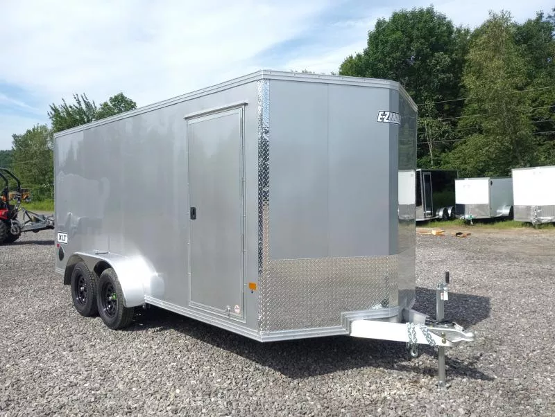 2026 E-Z Hauler XLT 7x16 7K Pro Series Aluminum Enclosed Cargo w/Spring Assist Rear Ramp