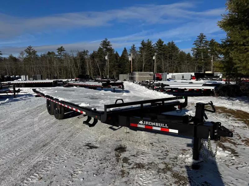 2026 Iron Bull 8.5x24 14K Deckover Tilt Equipment Trailer w/Steel Deck, Winch Plate, & D-Rings