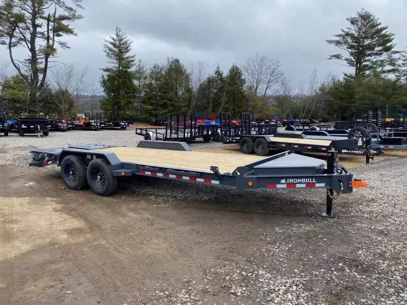 2026 Iron Bull Trailers 7x17+3 Powder Coated 14K Equipment Trailer w/Full Width Ramps & Toolbox