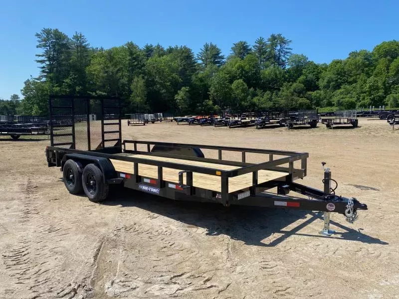 2026 Sure-Trac 7x18 Powder Coated 10K Tube Top Landscape Trailer w/HD Contractor Rear Ramp