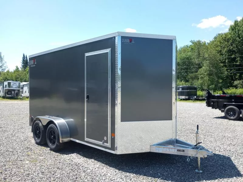 2026 Durabull Trailers 7x14 7K Aluminum Enclosed Cargo w/Extra Height, Aluminum Wheels, Spring Assist Rear Ramp
