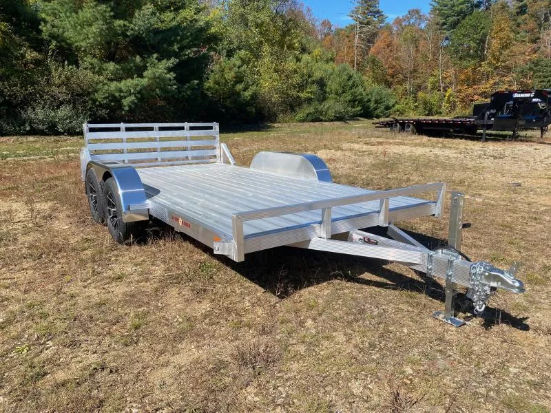 2026 Sport Haven 7x14 Aluminum 7K Deluxe Open Deck Utility Trailer w/Bi-Fold Ramp