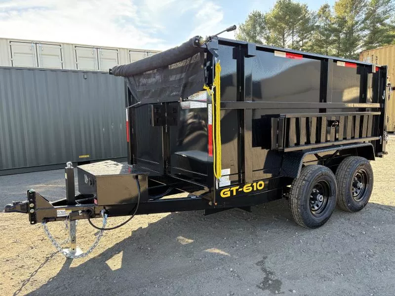 2026 Griffin Trailers 6x10 10K Powder Coat Hydraulic Dump Trailer w/48” High Sides, Tarp Kit & Battery Charger