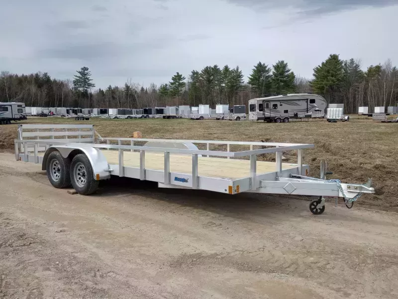 2026 Mission 6.5x20 Aluminum Open Landscape/Utility Trailer w/Bi-Fold Ramp Gate, HD D-Rings. 1682 lbs.