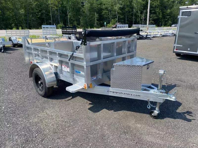 2026 CargoPro Trailers 5x8 Aluminum 5K Dump Trailer w/Tarp Kit