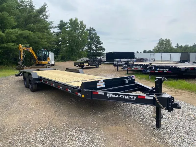 2026 Hillcrest Trailers 7x21+3 Powder Coated 17.6K I-Beam Equipment Trailer w/Full Width Ramps