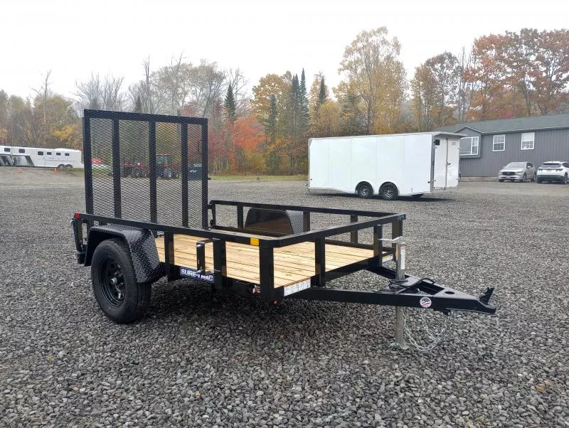 2026 Sure-Trac 5x8 Powder Coated Utility Trailer w/Rear Ramp Gate, Spare Tire Mount