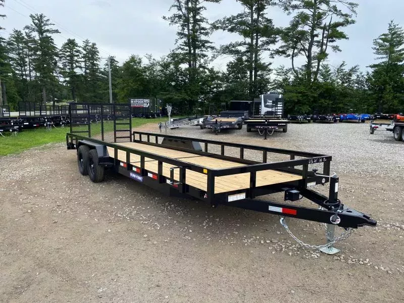 2026 Sure-Trac 7x24 Powder Coated 10K Landscape Trailer w/Rear Ramp Gate