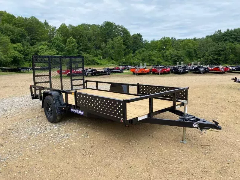 2026 Sure-Trac 7x14 Powder Coated 5K ATV Trailer w/Removable Side Load Ramps