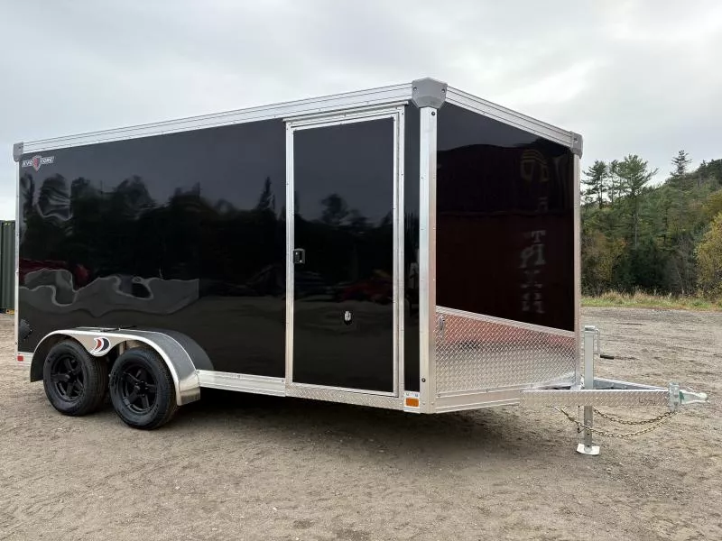 2026 Ideal Cargo 7x14 Galvanized Enclosed Cargo Trailer w/Extra Height, Spare Tire, Interior Spare Tire Mount & E-Track System 