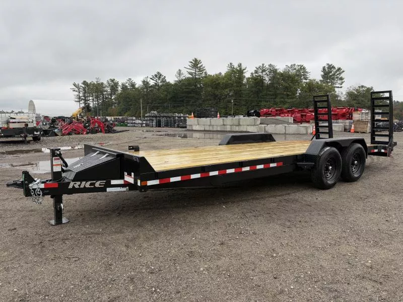 2026 Rice Trailers 7x22 14K Equipment Hauler w/Spare Mount, D-Rings & Toolbox