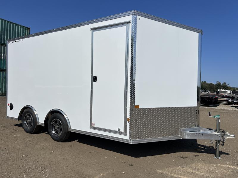 2025 Stealth Trailers 8.5x14 Aluminum Enclosed Cargo w/Interior Drive Over Fenders & Rear Ramp w/Spring Assist 