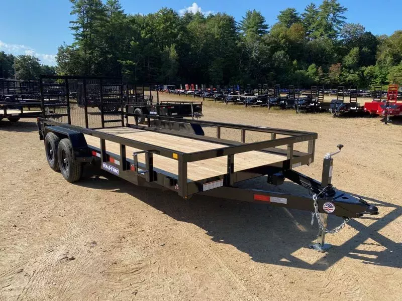 2026 Sure-Trac 7x18 Powder Coated 10K Tube Top Landscape Trailer w/Fold Flat Ramp Gate