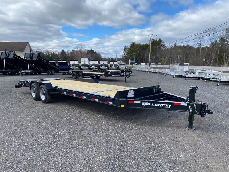 2026 Hillcrest Trailers 7x21+3 Powder Coated 17.6K I-Beam Equipment Trailer w/Full Width Ramps