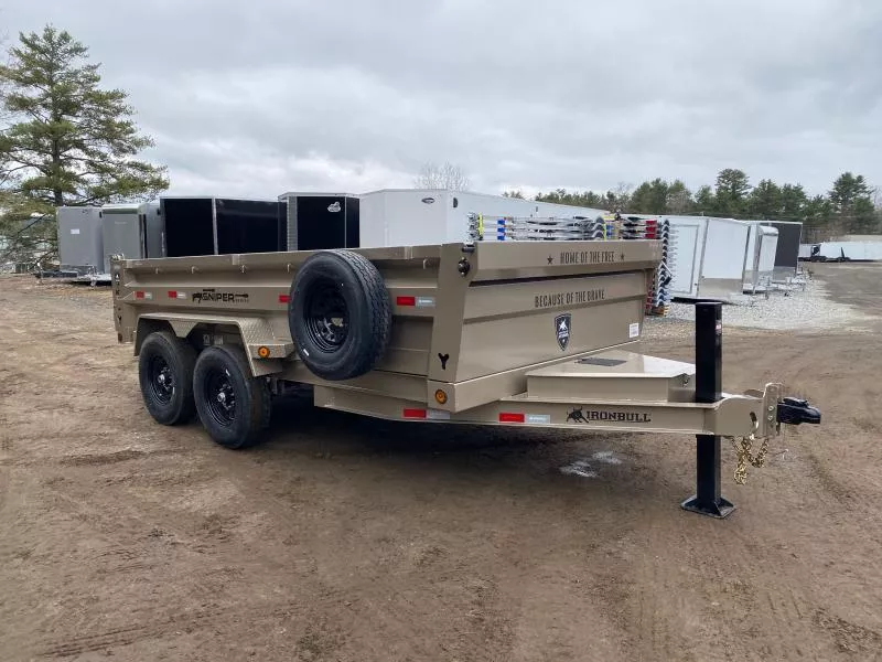 2025 Iron Bull 7x14 Sniper Series 14K Dump Trailer w/Hyd Jack, Solar Charger, & Wireless Remote