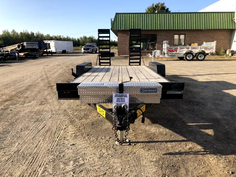 USED 2023 Reiser 7x18 10K LowPro Equipment Trailer w/Stand-Up Ramps