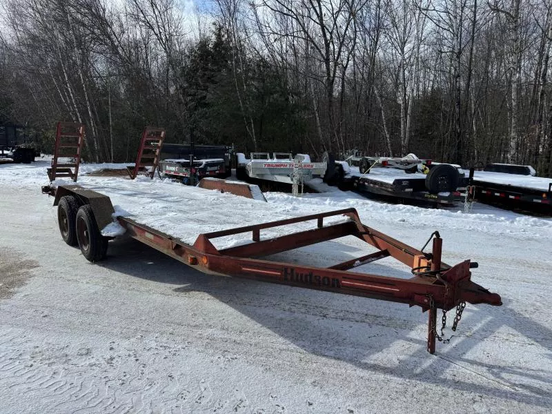 1999 Hudson 7x16 10K Equipment Trailer w/Stand Up Ramps