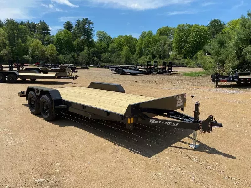 2026 Hillcrest Trailers 7x16+2 Powder Coated 10K Car Hauler w/Slide-In Ramps