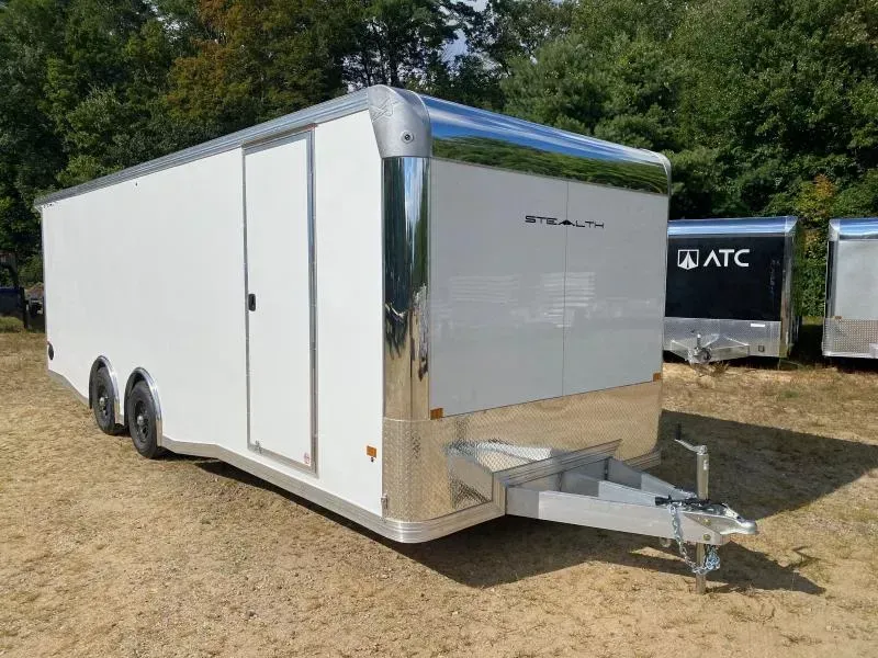 2026 Stealth Trailers 8.5x24 Aluminum 10K Enclosed Car / Racing Trailer w/Escape Door & Spoiler